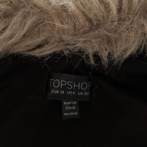 Topshop Moto Jacket with Removable Ruff - Picture 2 of 6